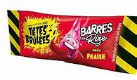 tête brulée barre de rire goût fraise ( à l'unité )