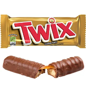 Barre chocolatée twix ( à l'unité )